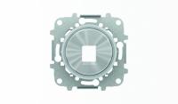 ABB SKY Moon Накладка для 1-го суппорта/разъёма типа 2017... или 2018..., со стальным суппортом, кольцо "хром"