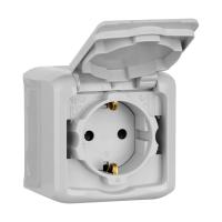 Legrand Quteo Сер Розетка с/з с шт IP44