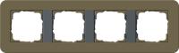 Gira E3 Дымчатый/Антрацит Рамка 4-ая