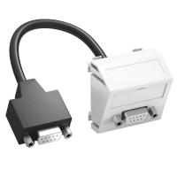 OBO Bettermann Розетка мультимедийная D-Sub9, 1 модуль Modul45, 45х45 мм (наклонная), белая