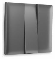 Лицевая панель ALFA (Антрацит серый) для 3-клавишных выключателей QUANT AP6550