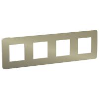 SE Unica Studio Бронза/Бежевая Рамка 4-ная