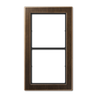 JUNG Рамка 2-кратная, латунь  Antik