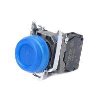 Systeme Electric Кнопка SB4 в сборе модульная 22мм выступающая синяя с возвратом металл 1НО