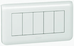 Legrand Mosaic Рамка 5М (супп. 80252)