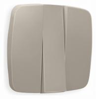 Лицевая панель OMEGA (Серо-бежевый матовый) для 3-кл выключателей QUANT OP3650