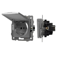 Механизм розетки влагозащищённый SCT-MCP-PL-GR-V (250V, 16A) (Arlight, -)