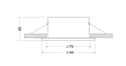 Встраиваемый светильник DL032-2-01B Maytoni Zoom
