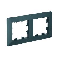 Systeme Electric AtlasDesign Air Изумруд/дымчатый черный Рамка 2-ая