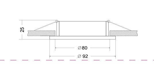 Встраиваемый светильник DL023-2-01B Maytoni Atom