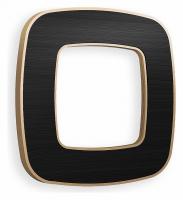 Рамка OMEGA Coint (Черный Стекло органическое/Шампань) 1-ая OF640541