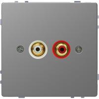 SE Merten D-Life Нержавеющая Сталь АудиоРозетка с модул. тюльпан