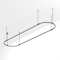 Arlight Основание ART-APRIORI-OVAL-ROD-800-4000x1000 (BK) (IP20 Металл, 3 года)
