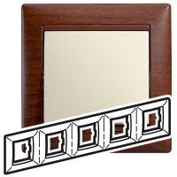Legrand Valena Тонированное дерево Рамка 5-ая гориз