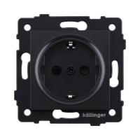 Розетка штепсельная SCHUKO 16A/250 В, черный матовый Kollinger REA-002BM для Aspekt, Eleganz, Reflex