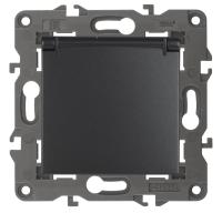 ЭРА 14-2103-05 Elegance Антрацит Розетка с/з со шт с крышкой