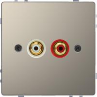 SE Merten D-Life Никель Аудиорозетка с модул. тюльпан