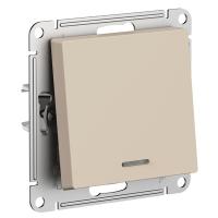 SE AtlasDesign Песочный Переключатель 1-клавишный с подсветкой, сх.6а, 10АХ, механизам