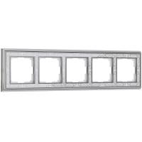 Рамка на 5 постов Palacio Gracia (хром/белый) W0051431