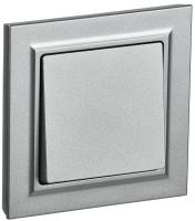 IEK BRITE Алюминий Выключатель 1-кл. 10А в сборе ВСР10-1-0-БрА