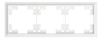 Трехместная рамка классик, белый сатин (35930 MW)