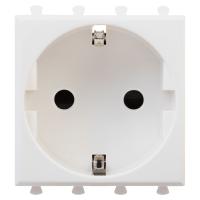 DKC Avanti Белое облако Розетка 2P+E со шторками 2 модуля