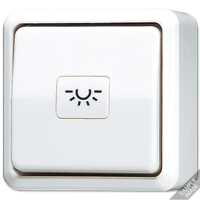 JUNG Кнопка 10A 250V ~  для накладного монтажа, слоновая кость