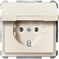 SE Merten SD Бежевый Розетка 16А з/к б/ шт. c крышкой