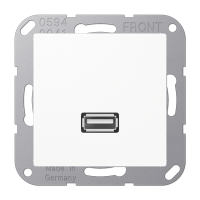 JUNG Мультимедиа разъём, белый