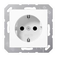 JUNG Штепсельная розетка SCHUKO 16A 250V~ с защитой от детей термопласт белая