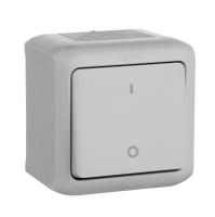 Legrand Quteo Сер Выключатель двухполюсный IP44