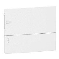 SE RESI9 MP (Mini Pragma) Бокс встраеваемый с белой дверью 1 ряд/12 модулей, IP40, IK07, 63А, 2 клеммы, Италия