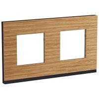 SE Unica Pure Дуб/Антрацит Рамка 2-ная горизонтальная