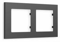 Рамка ALFA Techno (Графит Мягкое касание) 2-ая AF220802