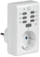 IEK РТЭ-2 Розетка-таймер электронный с индикацией 15мин-6ч 16А IP20