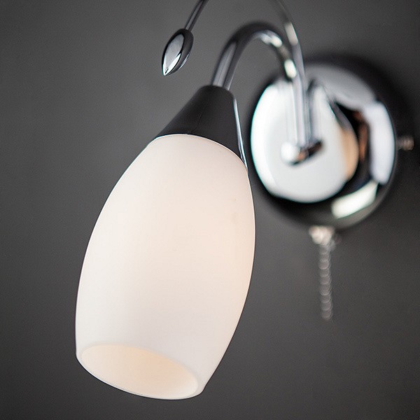 Бра с плафоном 22080/1 хром Eurosvet Ginevra