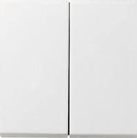 Gira F100 Бел глянц Выключатель 2-клавишный c 4 выходами