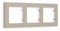 Рамка ALFA Techno (Серо-бежевый матовый) 3-ая AF220363