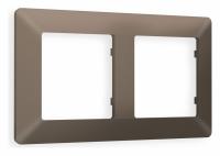 Рамка ALFA Line (Темная бронза матовый) 2-ая AF110632