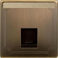 SE Merten SD Античная латунь Накладка розетки RJ45 1-ая