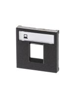 ABB NIE Zenit Антрацит Накладка 1-я тел/комп розетки(для суп2017.2,2017.3,2018,2018.5,2018.6,2018.8