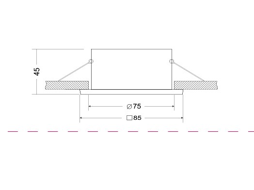 Встраиваемый светильник DL033-2-01B Maytoni Zoom