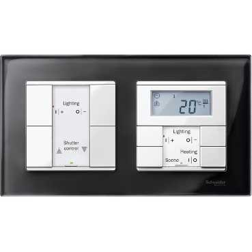 SE Merten SM M-Elegance Стекло Черное кальцит Рамка 2-ая