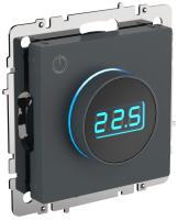 IEK BRITE BASE Маренго Термостат электронный с инд. ТС10-1-БрМ (терморегулятор)