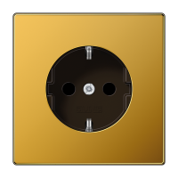 JUNG Штепсельная розетка SCHUKO 16A, 250V~ с защитой от детей; золото