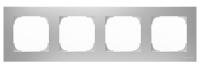 ABB SKY Серебристый алюминий Рамка 4-постовая