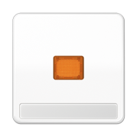 JUNG CD 500/CD plus Белая Клавиша 1-ая с/п с оранжевой линзой с полем для надписи