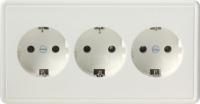 Gira Тройная розетка с з/к