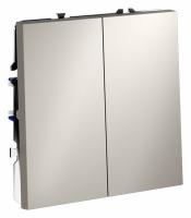 Выключатель встраиваемый VOLTUM S70 двухклавишный 10А, (кашемир)