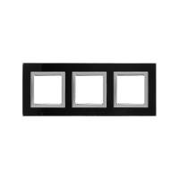 DKC Avanti Черный Стекло Рамка 6 модулей